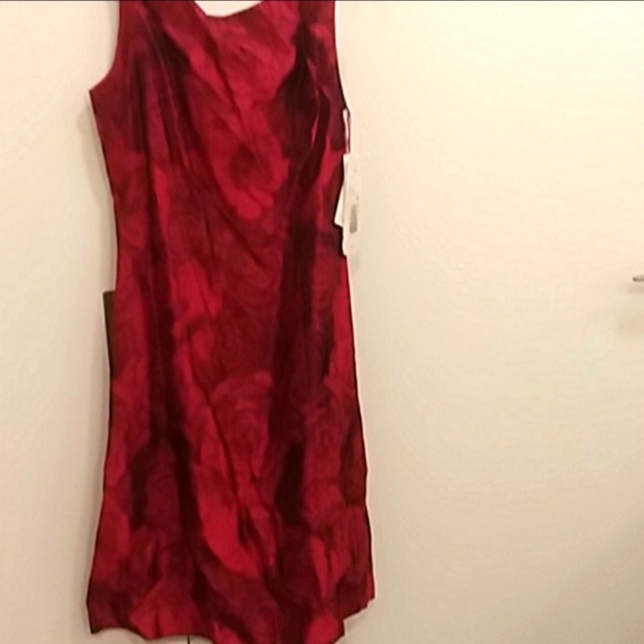 Escada Gorgeous Dress With Red Rose Design